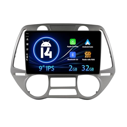 MISONDA 2G+32G Autoradio 4 cœurs Android 14 Double Din Navigation GPS pour Hyundai i20 2008-2012 CarPlay Android Auto DSP Caméra