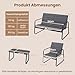 COSTWAY Gartenmöbel Set, Outdoor Lounge Möbel, Balkonmöbel Kleiner Balkon, Sitzgruppe mit 2 Stühlen, Bank, Tisch und Kissen, Sitzgarnitur, Terrassenmöbel, Gartengarnitur für Terrasse, Garten