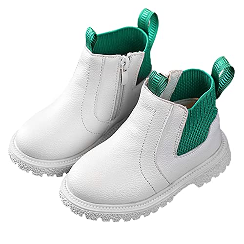 EnJoCho Running Shoes for Children Girls Boys Children Ankle Boots Kids Low Heel Booties Fashion Side Zipper Short3