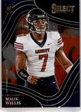 2022 Panini Select Draft Picks Retail Blue Football #102 Malik Willis Liberty Flames Field Level RC Rookie Officially Collegiate NCAA Licensed Trading Card (Stock Photo shown, card straight from pack and box in Near Mint to Mint Condition)