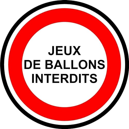 Biopracess Panneau en métal amusant avec inscription « Jeux de Ballons Interdits » - 30,5 x 30,5...