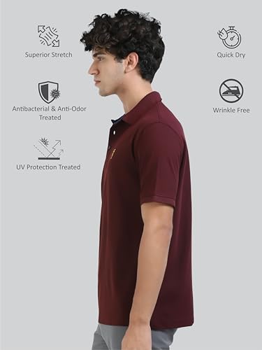 Image of STELLERS Men's Premium Regular Fit Polo T-Shirt's |Feather Touch Feel | Odour Resistant| Anti-Static| Wrinkle Free | Quick Dry | Stretchable | Lightweight | Sweat-Proof