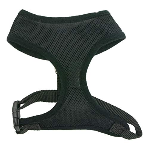 Image of Four Paws Walk-About Comfort Control No-Pull Harness for Dogs, Adjustable Soft Padded Breathable Air Mesh Dog Vest for Walking, Black, Large