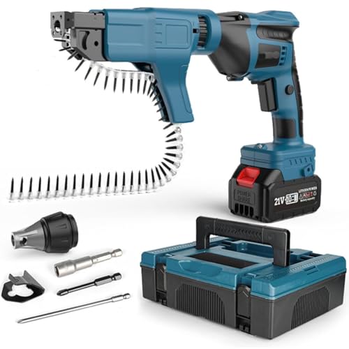 Acivirdde Cordless Drywall Screw Gun, Auto-Feed Screw Gun, Electric Collated Screw Gun — Suitable for 15–35mm Screws