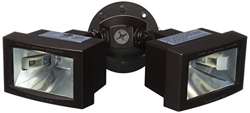 Nuvo SF76/513 Twin Mini Halogen Floodlight, Bronze
