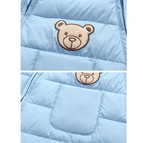 JiAmy Kindersneeuwpak voor de winter, met capuchon, lange mouwen, beer - Image 5