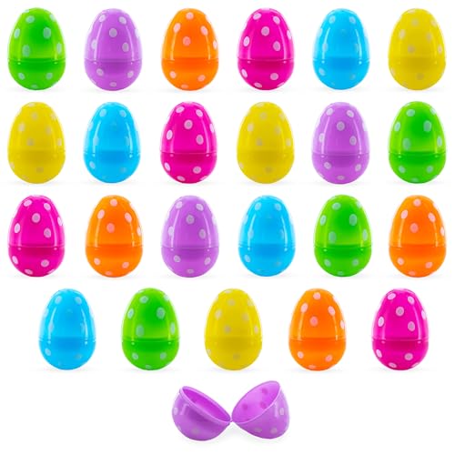 Set of 24 Polka Dot Plastic Easter Eggs