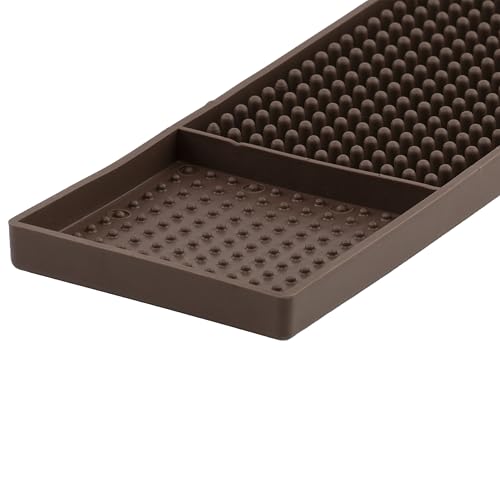 Tapis de bar marron Winco 68,6 x 8,2 cm pour comptoir propre