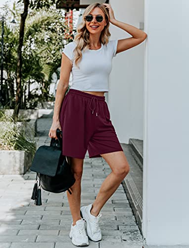 Image of Quenteen Women's Casual Summer Sweat Shorts Athletic Gym Shorts Loose Hiking Running Jogger Shorts with Pockets