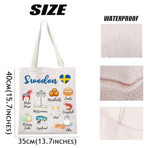 MEIKIUP Sweden Culture Travel Tote