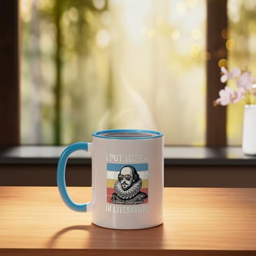 Taza de cerámica 11 onzas Blue/White miniatura 3