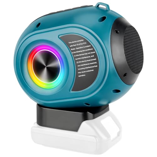 GRVODFRTA Wireless Bluetooth Speaker Compatible with Makita 18v Battery, TWS Paring, BT5.3, AUX TF USB Input, Portable Bluetooth Speaker Wireless for Home Jobsite Party Outdoor(No Battery) by GRVODFRTA - Used condition - US$24.79