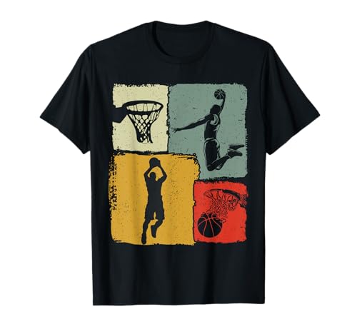 Giocatore di basket retrò Uomini Ragazzi Bambini Vintage Basket Maglietta