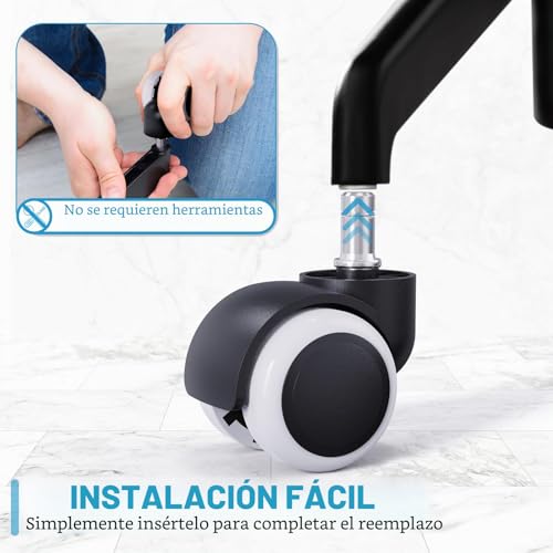 Miniatura 3 de Lihao 5 Ruedas Universales Y Resistentes A La Abrasión Para Suelos Duros 10 50 Mm Ruedas