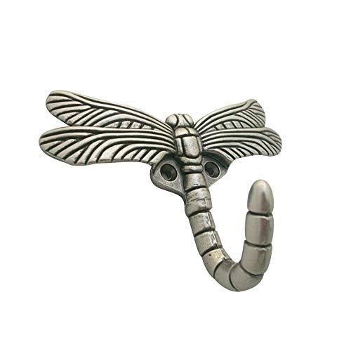 Leichi 2Pcs Dragonfly Hooks Antique Silver Clothes Hook Robe Hooks For Door Coat Hanger Wall Mounted Clothes Rack #TOP2