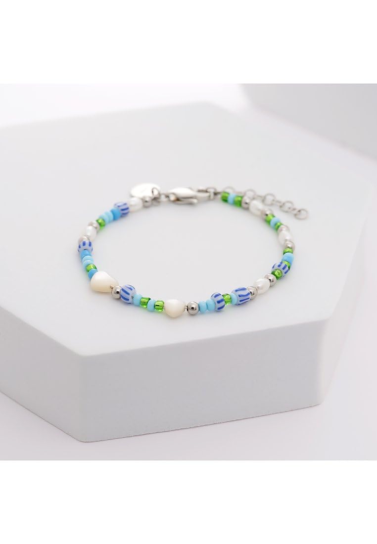Guido Maria Kretschmer Jewelry Damen-Armband Edelstahl, Perle, Kunststoff 5 Muschelkern