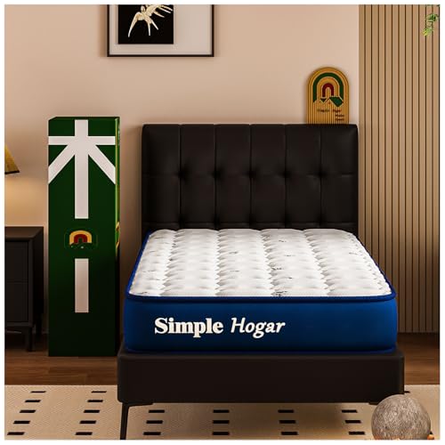 Lista de Colchones Economicos en Elektra los mejores 10. 47 SIMPLE HOGAR Colchones Individuales,Colchon Individual con Primavera,Colchón Individual,Esponja de Alta Calidad, Suave y Cómoda, Dureza Moderada,20 CM de Altura,Enviado en Caja...