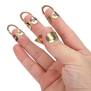 médiators, médiators de banjo Médiator en métal réglable creux 3pcs Index Finger 1Pc Thumb Banjo Guitar Ukulele Parts… - Les Beatles, Paul McCartney, John Lennon, RIngo Starr, George Harrison médiators, médiators de banjo Médiator en métal réglable creux 3pcs Index Finger 1Pc Thumb Banjo Guitar Ukulele Parts… – Image 3