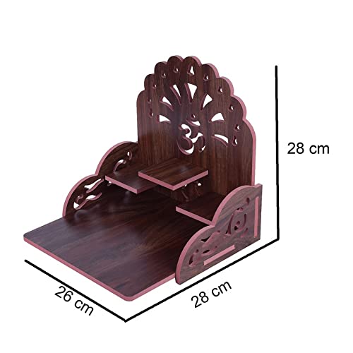 Krupasadhya Mandir for Pooja Home Decoration Wall Hanging Beautiful Wooden Plywood Temple Engineered Wood Home Temple Solid Wood, Engineered Wood Home Temple 4