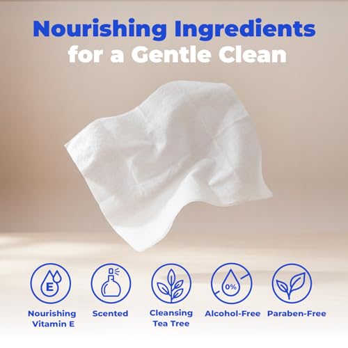 Image of Best Pet Supplies 8 inch x 9 inch Large Dog Wipes - Cleaning and Deodorizing for Paws and Coat - Gentle Formula with Tea Tree Vitamin E for Puppies and Cats - 400 Count
