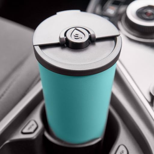 Smidge Travel Cup - 355ml, Aqua, Stainless Steel, Leakproof, Insulated, Hot & Cold Drinks, BPA Free, 355 ml - Image 4