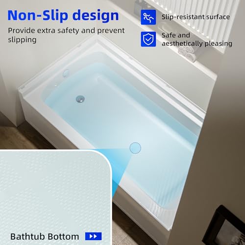 Image of WOODBRIDGE 60 inch x 32 inch Alcove Soaking Bathtub in white with Right-Hand Drain Hole