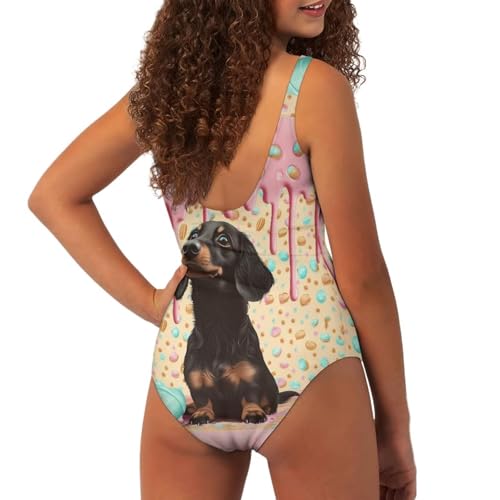 Image of Uourmeti Girls' One-Piece Swimwear Halter Bathing Suit Big Kids Summer Beach Swim Suits Swimming Wear