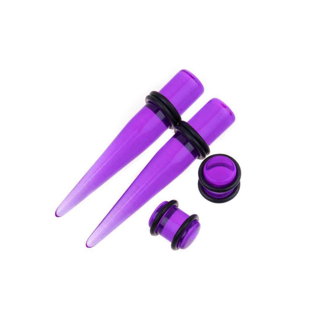 vogem Juego de 54/84 dilatadores de oreja, 1-10 mm/14G-00G, juego de dilatadores acrílicos, forma de cuerno, de buey, acrílico, espiral, para el cuerpo, joyas para mujeres y hombres, 1-10mm, Acrílico