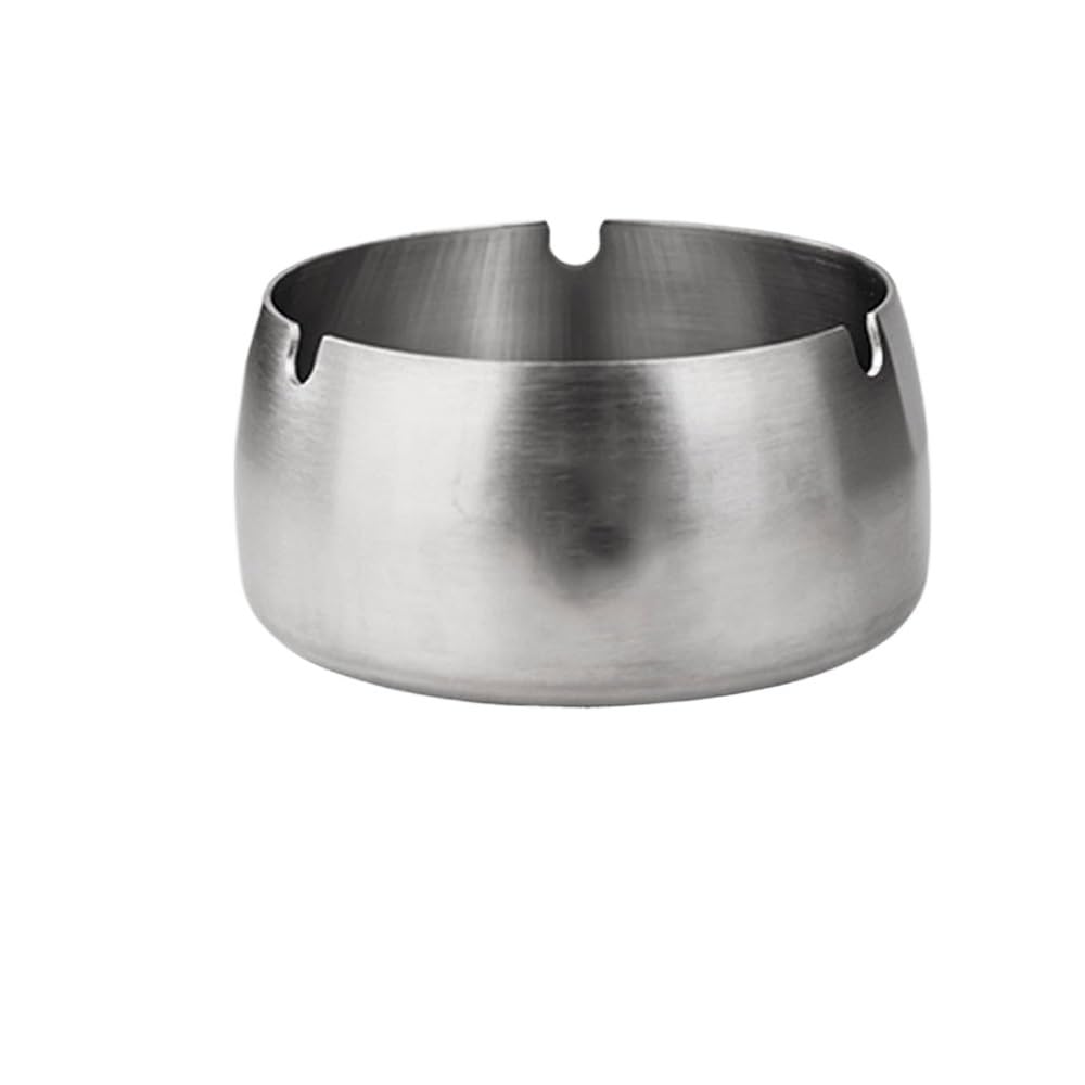 Indoor Decorative Stainless Steel Ashtray Portable Home Office Patio Tabletop Countertop AshTray for Rooms Living Room Balconies Offices Gardens etc for Desktop