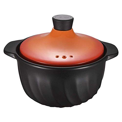 Casserole en argile terre cuite avec couvercle pot ragoût