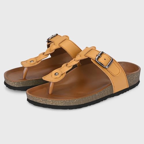 Image of Centrino Women's Berkin-Style Slip-On Sandals | Open Toe Design | Soft PU Footbed | Lightweight & Comfortable | Arch Support | On-Grip Sole | Casual Outdoor Wear (7695)