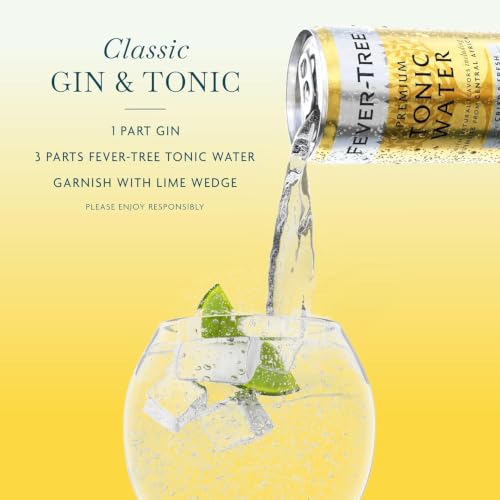 Image of Fever-Tree Tonic Water - Premium Mixer for Cocktails and Mocktails, 5.1 fl oz Cans, Pack of 8 - Naturally Sourced, Non-GMO