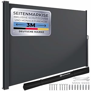 KESSER Seitenmarkise ausziehbar 180 x 300 cm