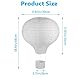 Niuhong 2 Pcs Runde Laterne Lampions Heißluftballon Hängen Kinderzimmer Dekoration Ballon Lampenschirm Papierlaterne Papierlampion Papierlampe Ornament Party Geburtstag Hochzeit Taufe (weiß, 30cm)