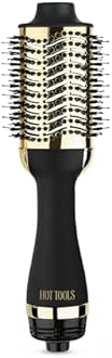 HOT TOOLS 24K Gold Blow Dryer Brush - Hot Air Brush for Salon-Worthy Volume in One Step - Volumizer with 24K Gold Technology for Fast Styling & Long-Lasting Results