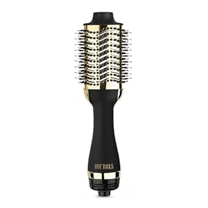 HOT TOOLS 24K Gold Blow Dryer Brush – Hot Air Brush for Salon-Worthy Volume in One Step – Volumizer with 24K Gold Technology for Fast Styling & Long-Lasting Results