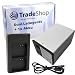 Produktbild Trade-Shop 2in1 Set: Kamera-Akku (14000mAh) + Dual Ladegerät kompatibel mit Arlo A7a A-7a A14 A-14 308-50019-01 VMA5420-10000S CS-NAR700XL