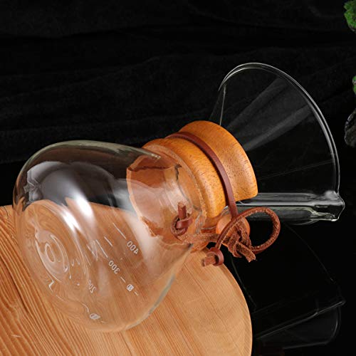 Cafeteira Hemoton para servir sobre cafeteira de vidro, jarro de vidro com coador manual de café 400