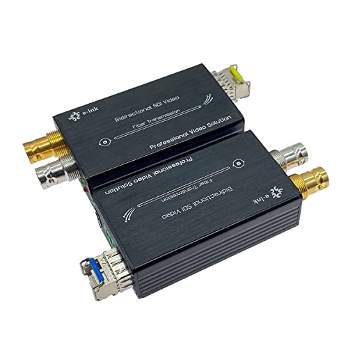 Mini Bidirectional 3G/HD SDI Fiber Extender 1080P 60Hz Micro Bi-Directional SDI Over Fiber Converter Broadcast Level SDI Video Optical Transceiver Single-Mode Single Fiber 20km