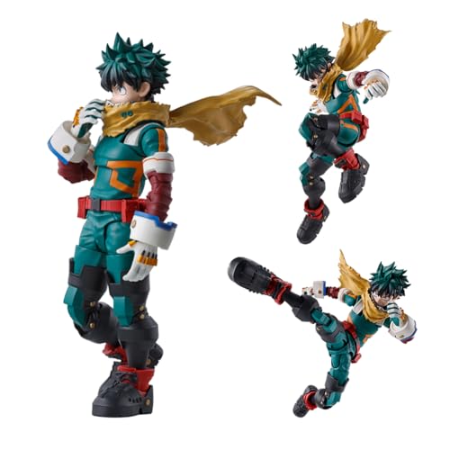 HBGIAY Midoriya Izuku Figure Articulated MHA Action Figures Interchangeable Parts Izuku Midoriya Movable Figure Statue Collectible Gift