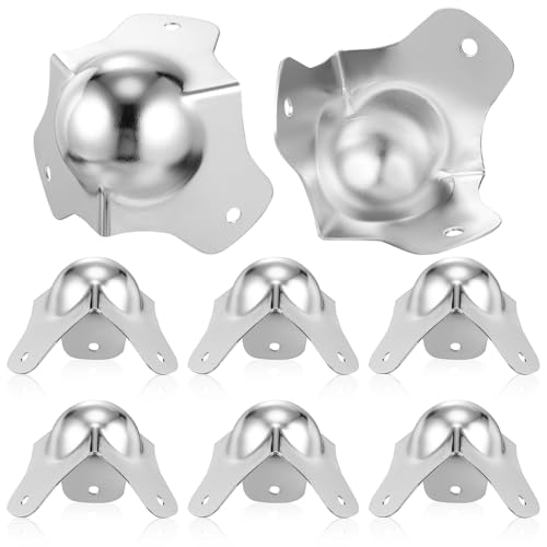 Image of jojofuny 8 Pack Ball Corner Protectors 2.75X2.55X2.36In Shockproof Edge Guards for Flight Cases and Furniture Cabinets Metal Corner Protectors for Child Pet Safety Home Office
