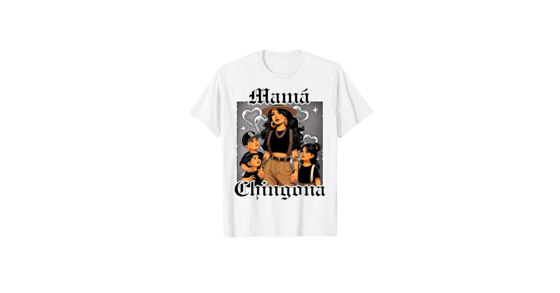 mama♡  Amazon.com: Mama chingona mom of 2 boys and 1 girl T-Shirt