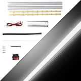 FYSETC Prusa I3 MK4 LED Light Kit - Dual Light Bar 24V - 3D Printer Lamp Strip: Ultra Bright Upgrade Part Easy Install on Original MK4 CNC Frame Profile Connecting xBuddy Mainboard with Power Switch