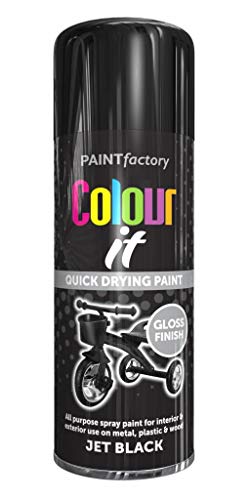 400ml All Purpose Black Gloss 1732PR Spray Can Household Car Van Bike Aerosol Paint (1 Pack)