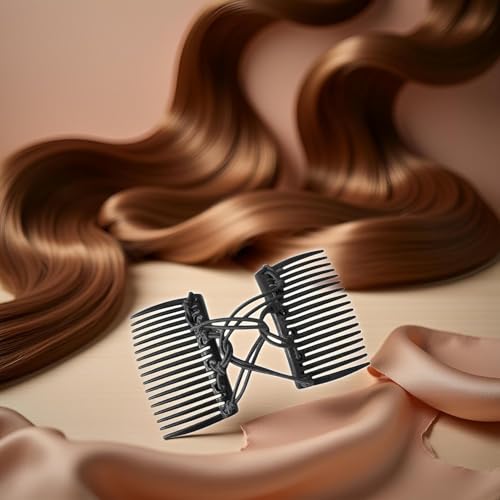 Clip para cabello ajustable negro, pack 2 miniatura 3
