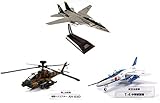  OPO 10 - Los mit 3 1/100 Militärflugzeugen: Grumman F-14 Tomcat US Navy Top Gun + Boeing AH-64 Apache + Kawasaki T-4 Blue Impulse (CP01 + SD3 + SD4)