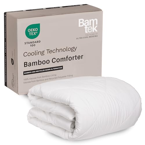 Bamtek 100% Viscose Derived from Bamboo Comforter, Cooling Comforter, Duvet Insert, Breathable,...