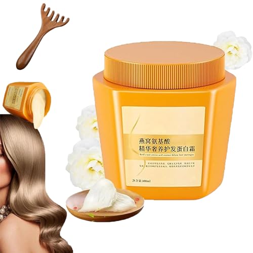 Consciouts Amino Acid Essence Crema Capilar Nutritiva de Lujo con Proteínas, Crema Capilar Nutritiva Fleessential, Crema Capilar con Aminoácidos Birds Nest (1)