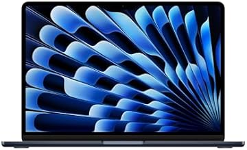 Apple 2024 MacBook Air with Apple M3 Chip, 13-inch, 16GB RAM, 512GB SSD Storage Midnight (Renewed)