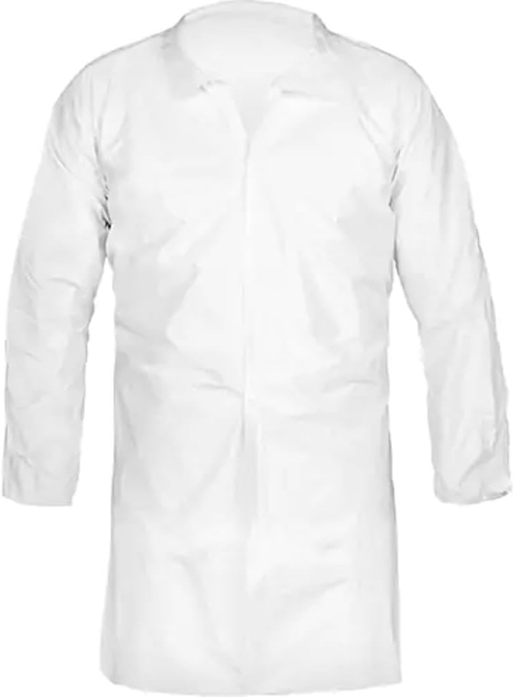 Ctl140 Microporous Lab Coat White Coverall Scrubs Lab Coats Size-Medium (Case of 30)